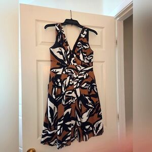 Maurices Brown and Black Sleeveless Midi Sundress